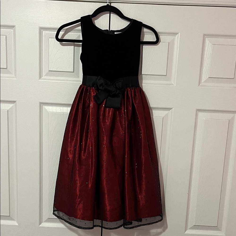 Black and Red Kids Formal Dress